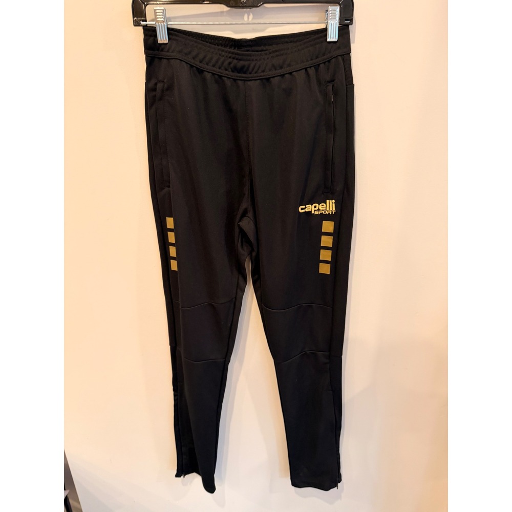 Capelli Sport Uptown Training Pants Black Gold Men's Small NWT